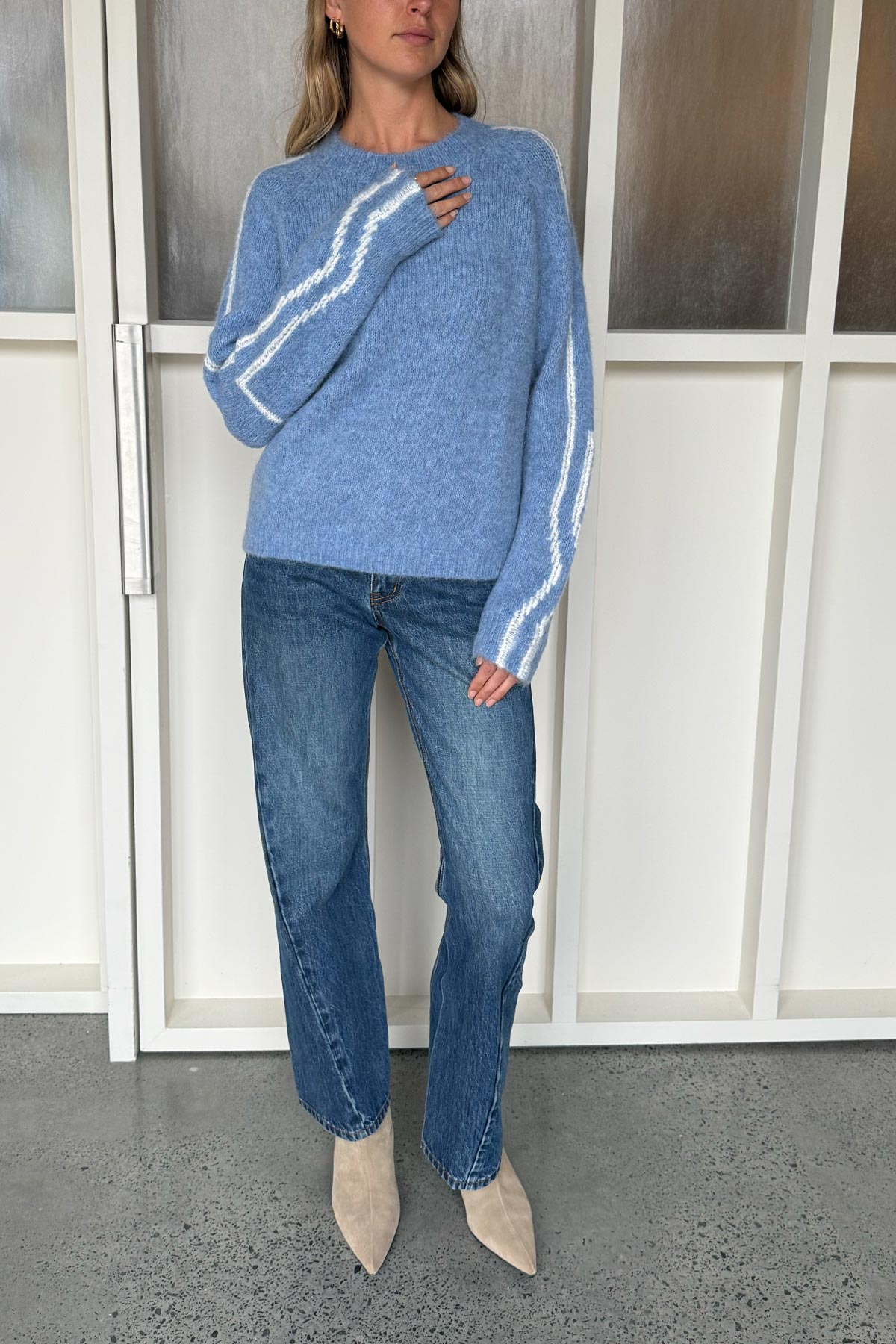 Rowie Lana Knit Jumper in Sky Blue 2