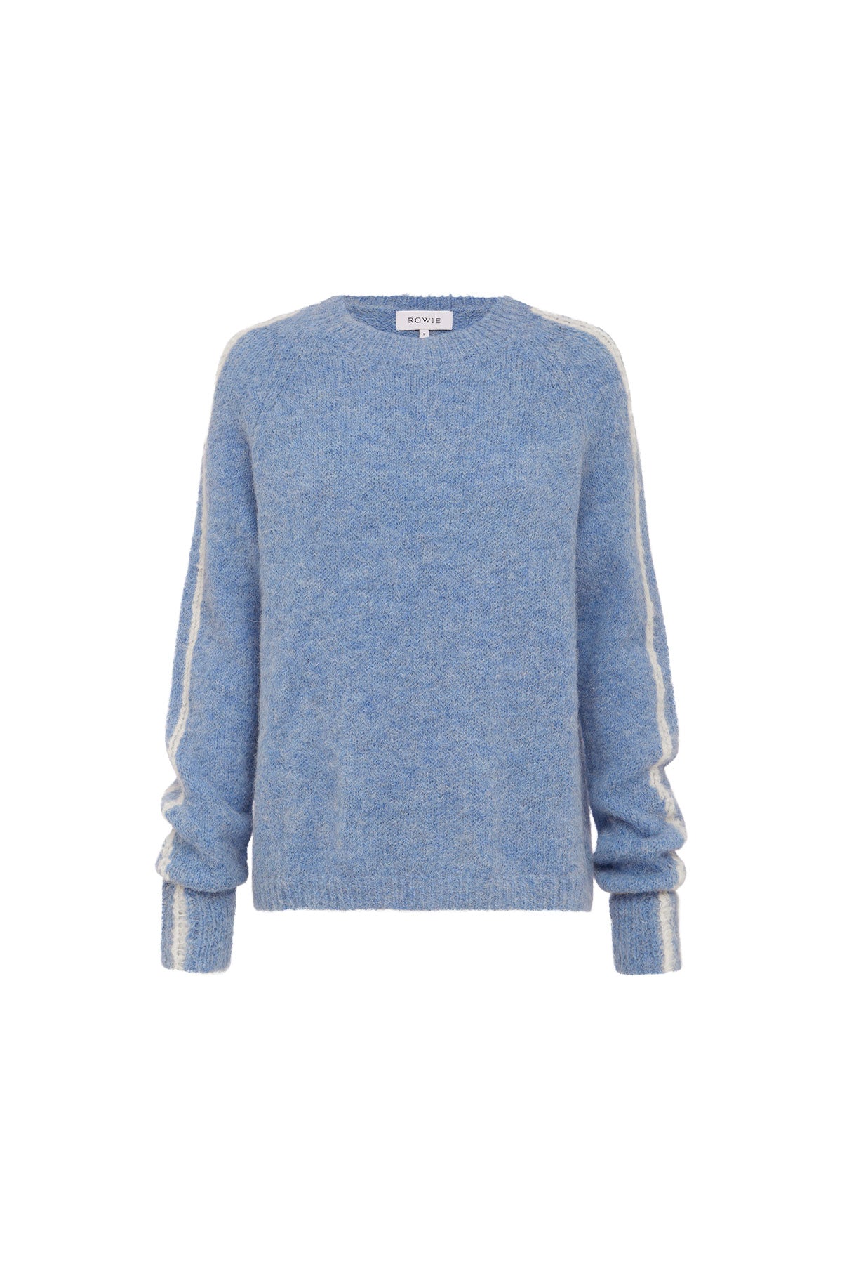Rowie Lana Knit Jumper in Sky Blue flat lay