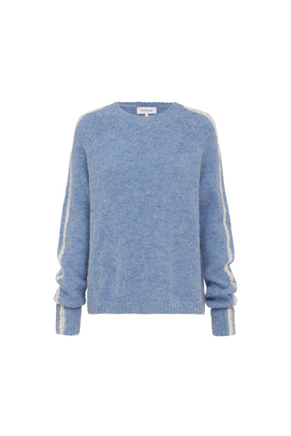 Rowie Lana Knit Jumper in Sky Blue flat lay