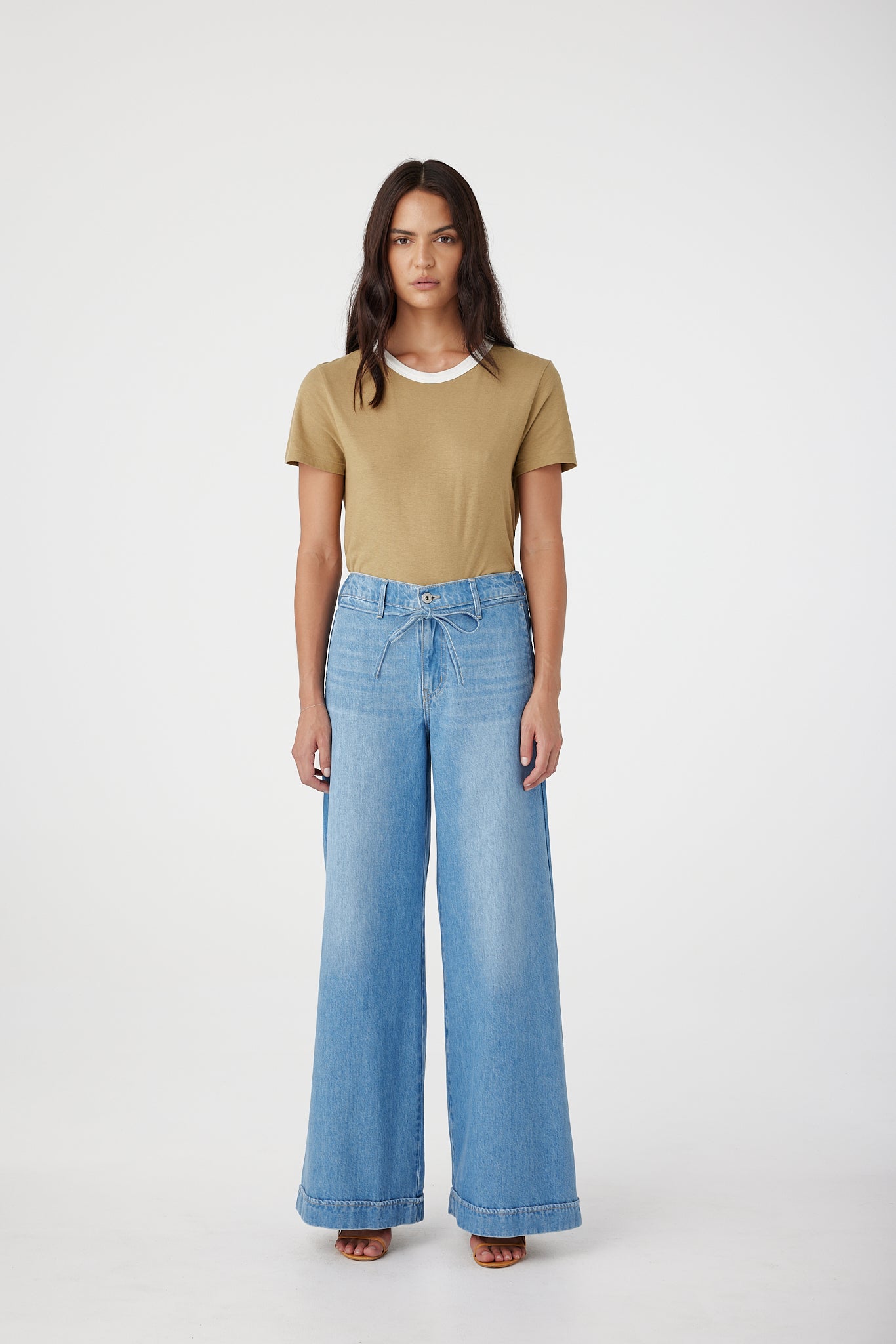 Outland Denim Lotus Pants in bluejay with tie 1