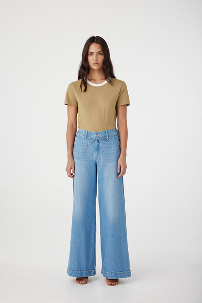 Outland Denim Lotus Pants in bluejay with tie 1