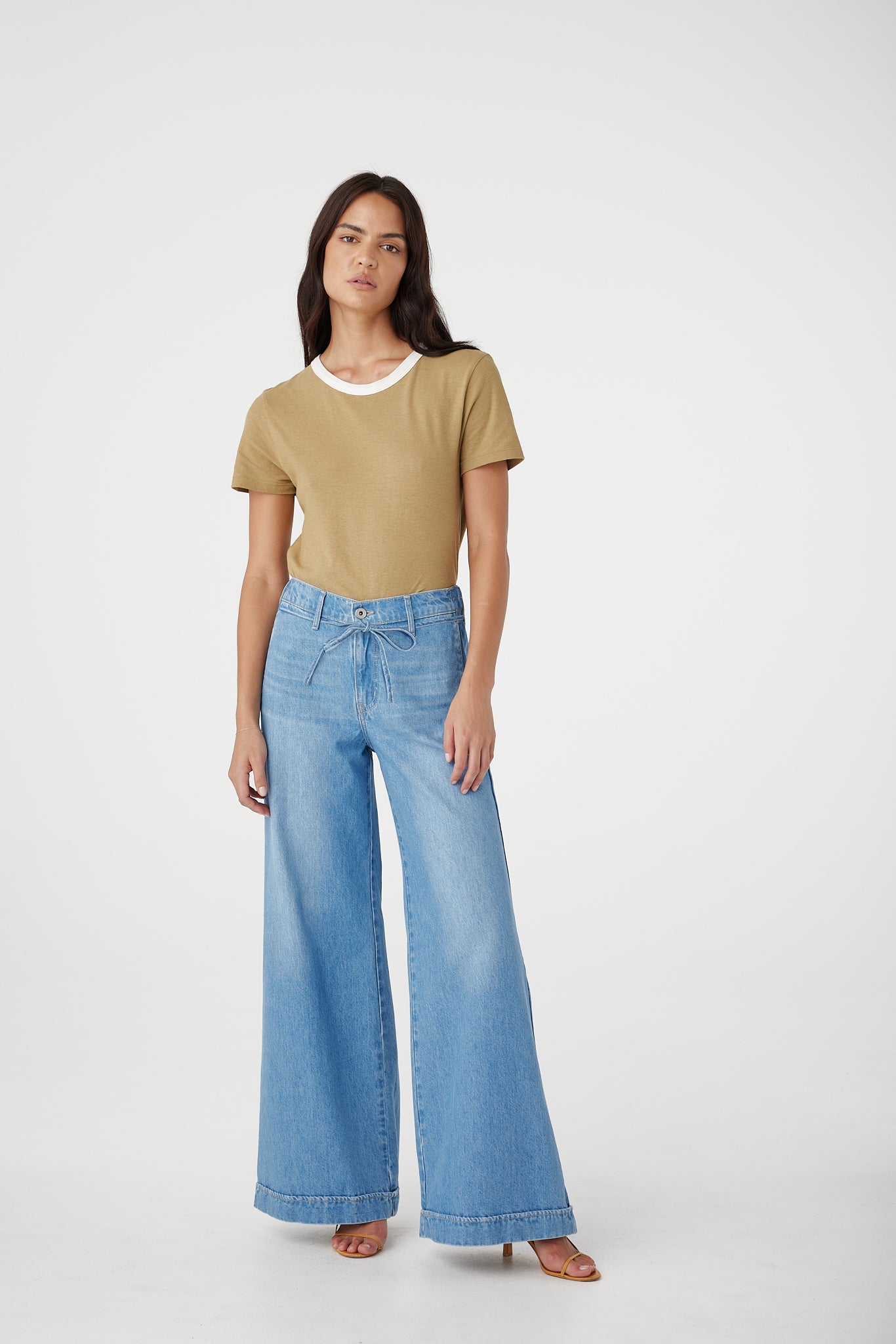 Outland Denim Lotus Pants in bluejay with tie 2