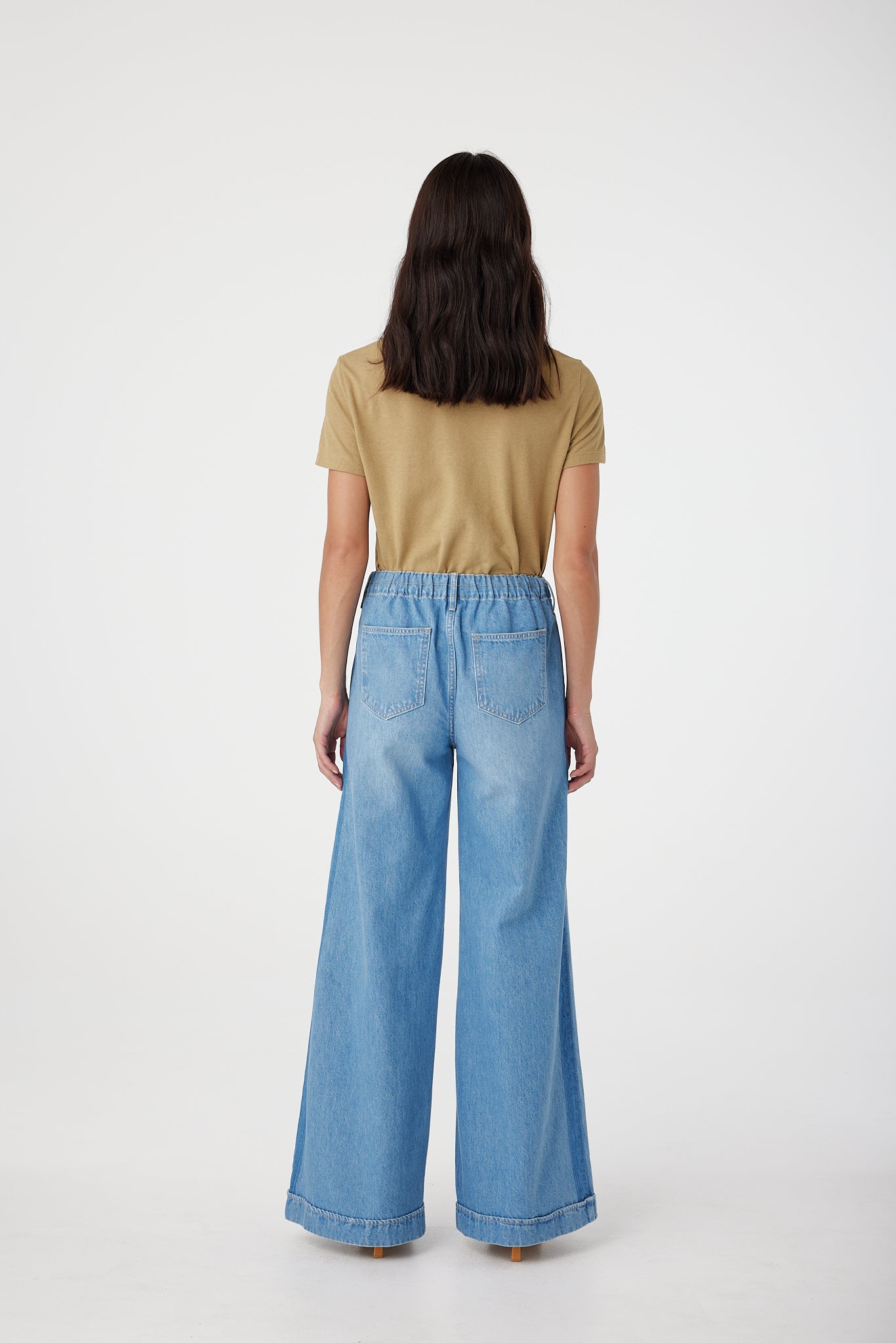 Outland Denim Lotus Pants in bluejay back shot