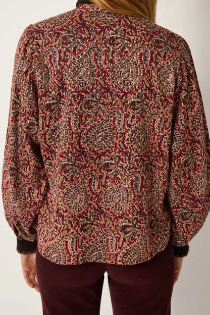 Maison Hotel Marilyn Blouse – Johnny Walker print back shot