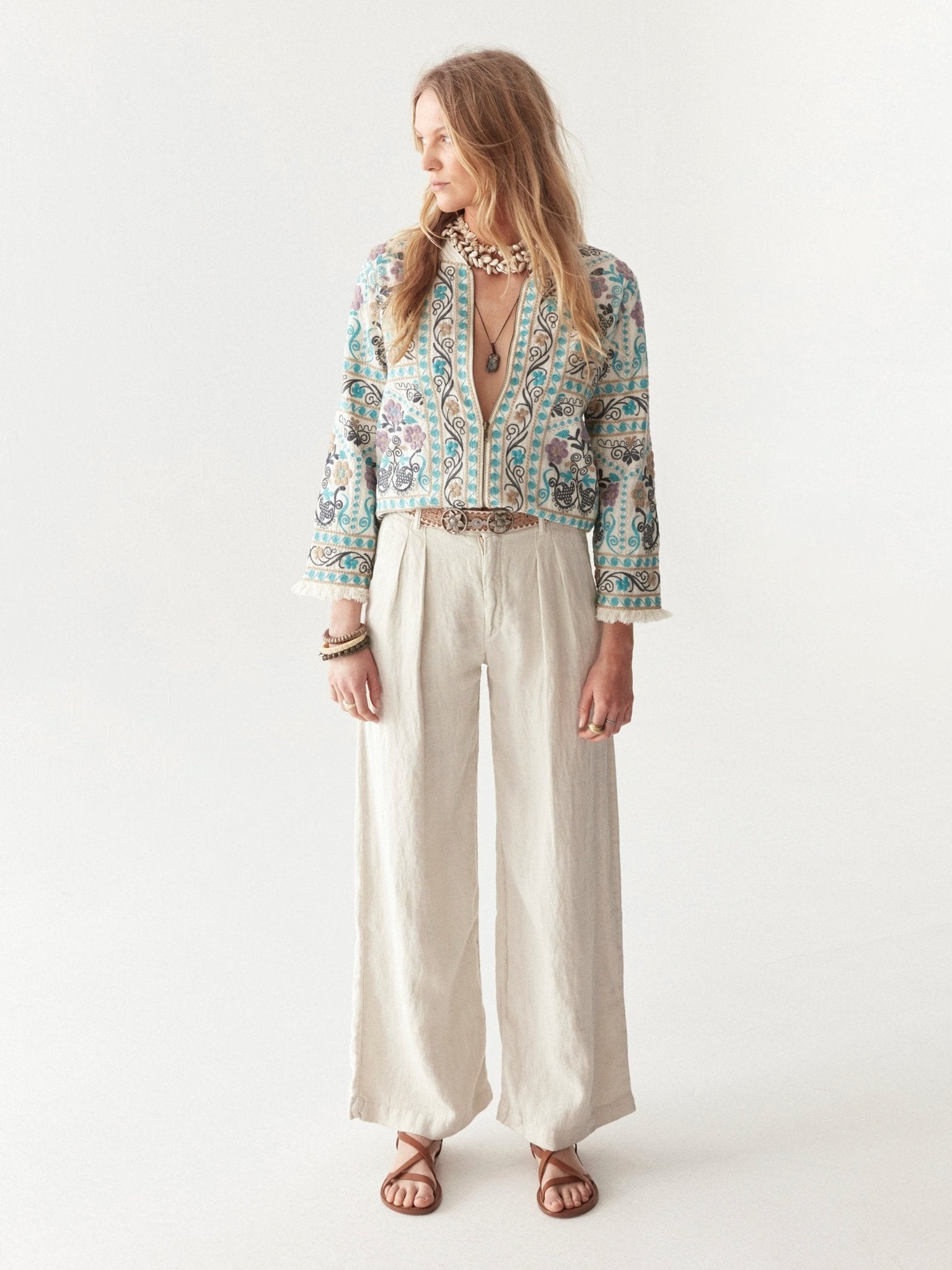 Maison Hotel Marisa Pant in off white full length different model