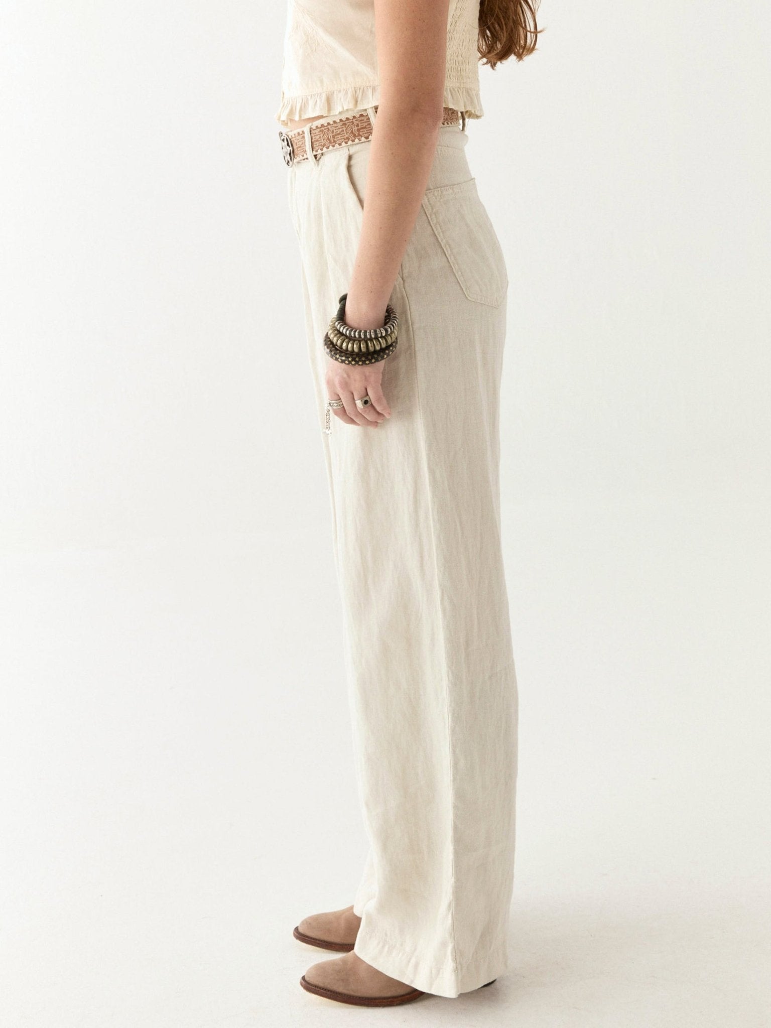 Maison Hotel Marisa Pant in off white side angle
