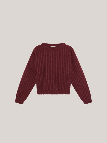 Maison Hotel Nina sweater in wine product flat lay