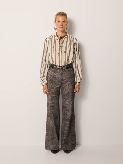 Maison Hotel Perla Blouse Ivory Paisley 2