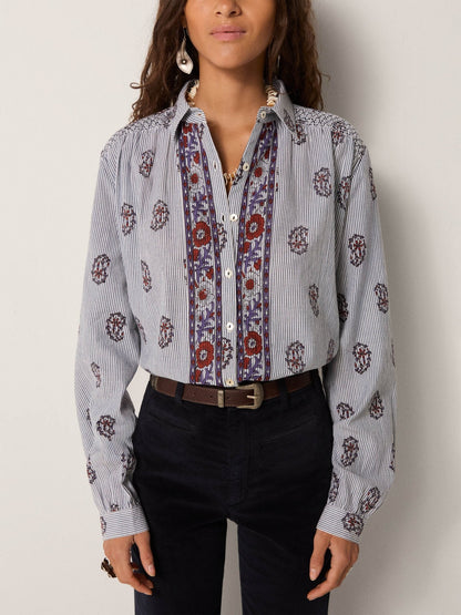 Maison Hotel Sophie Blouse in Rustic Groove 3