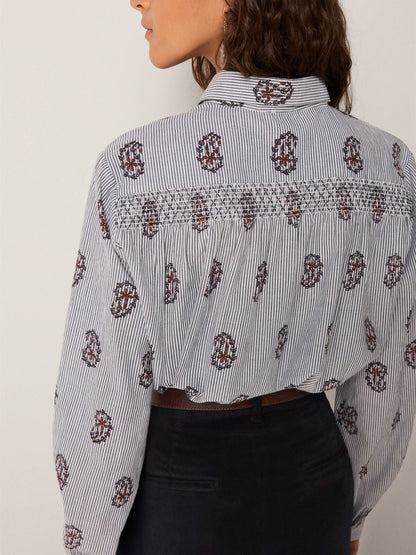 Maison Hotel Sophie Blouse in Rustic Groove back shot