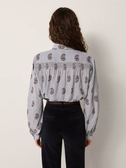 Maison Hotel Sophie Blouse in Rustic Groove back shot 2