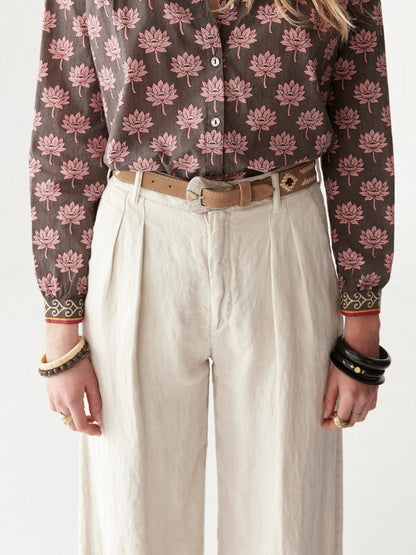 Maison Hotel Cohen Blouse – Lotus Mondrian on model close up 