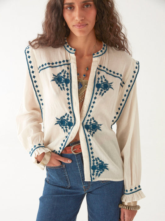 Maison Hotel Philippa Blouse in Panna Cotta image 2