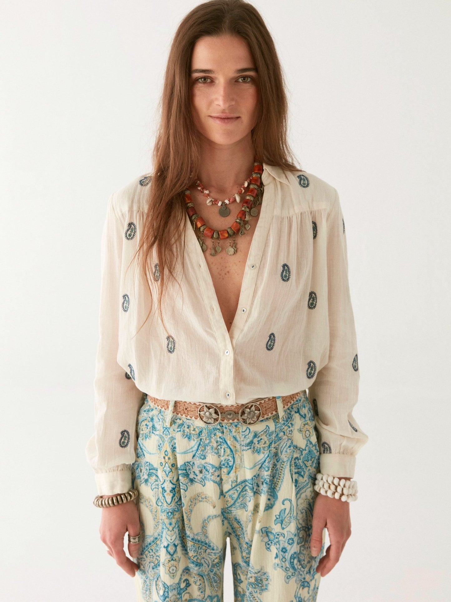 Maison Hotel Dylan Blouse in ivory 