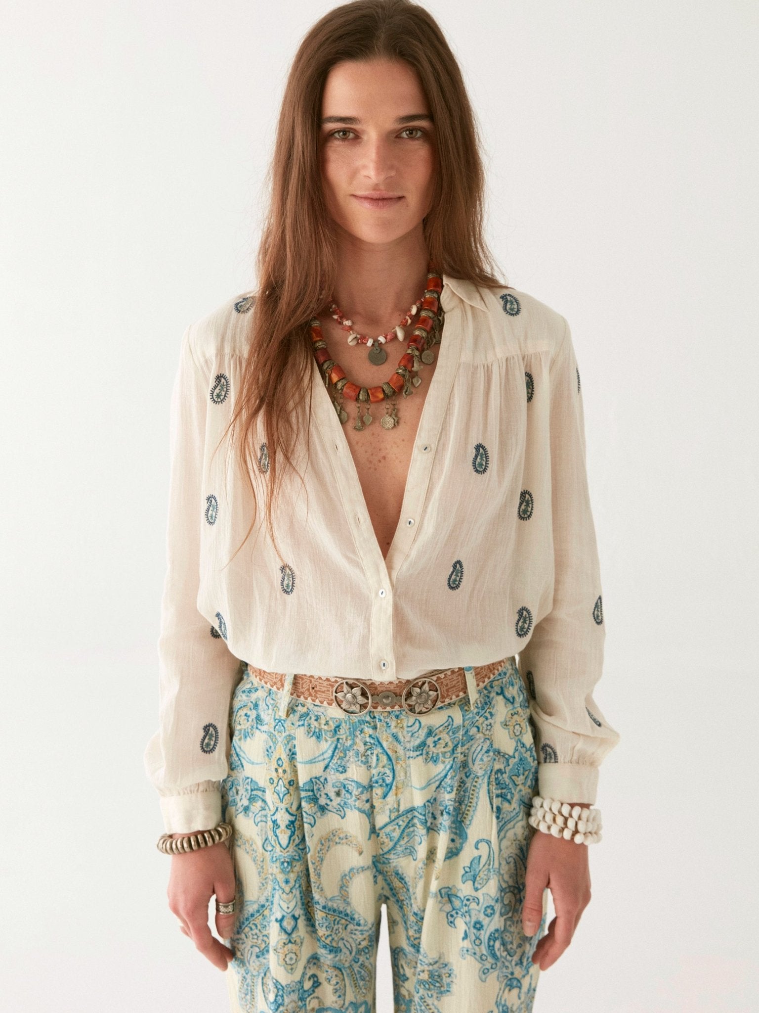 Maison Hotel Dylan Blouse in ivory 