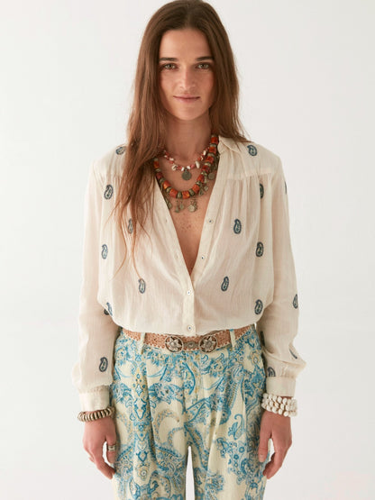 Maison Hotel Dylan Blouse in ivory 