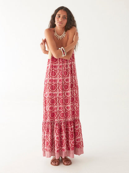 Maison Hotel Valeria Dress in Flamingo Grooves 