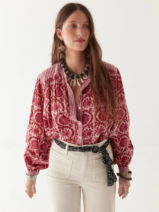 Maison Hotel Leandra Blouse flamingo grooves