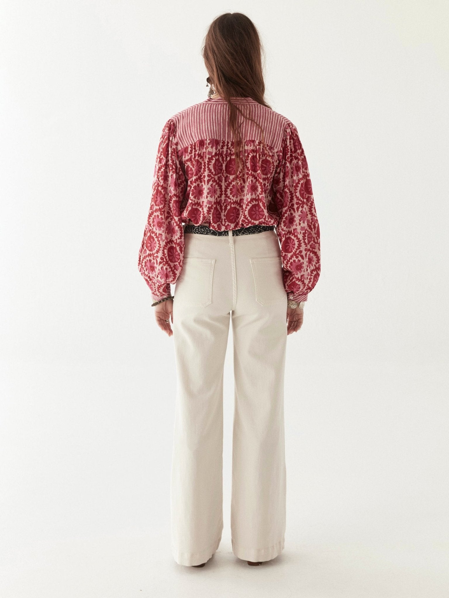 Maison Hotel Leandra Blouse flamingo grooves back shot 2