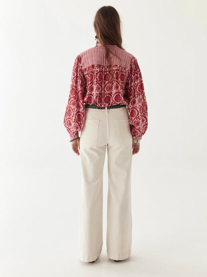 Maison Hotel Leandra Blouse flamingo grooves back shot 2