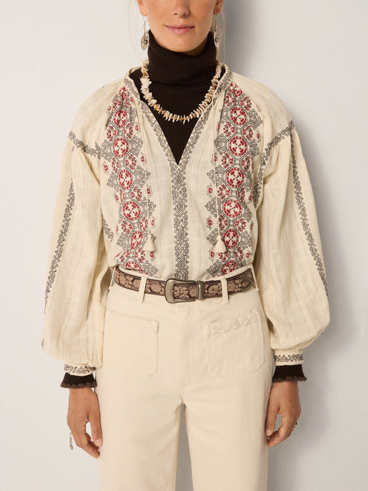 Maison Hotel Virginia Blouse in ecru 1