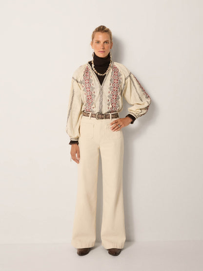 Maison Hotel Virginia Blouse in ecru 3