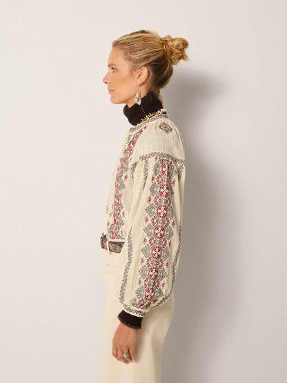 Maison Hotel Virginia Blouse in ecru 4