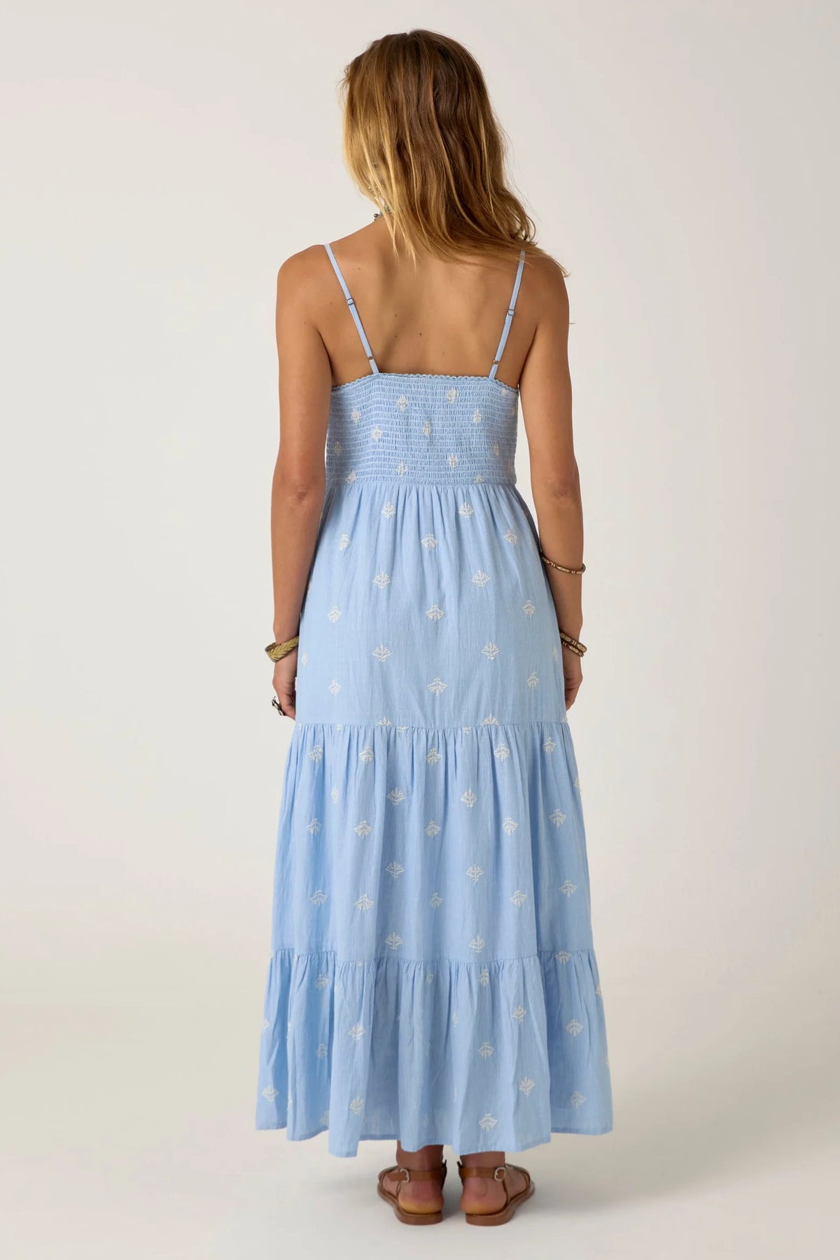 Maison Hotel Etta Dress sky blue model 2 back shot