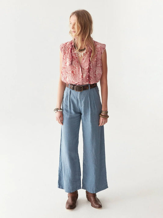 Maison Hotel Marisa Pant in Petroleo Blue