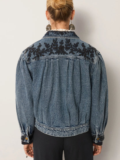 Maison Hotel Wesley Jacket in western blue back shot