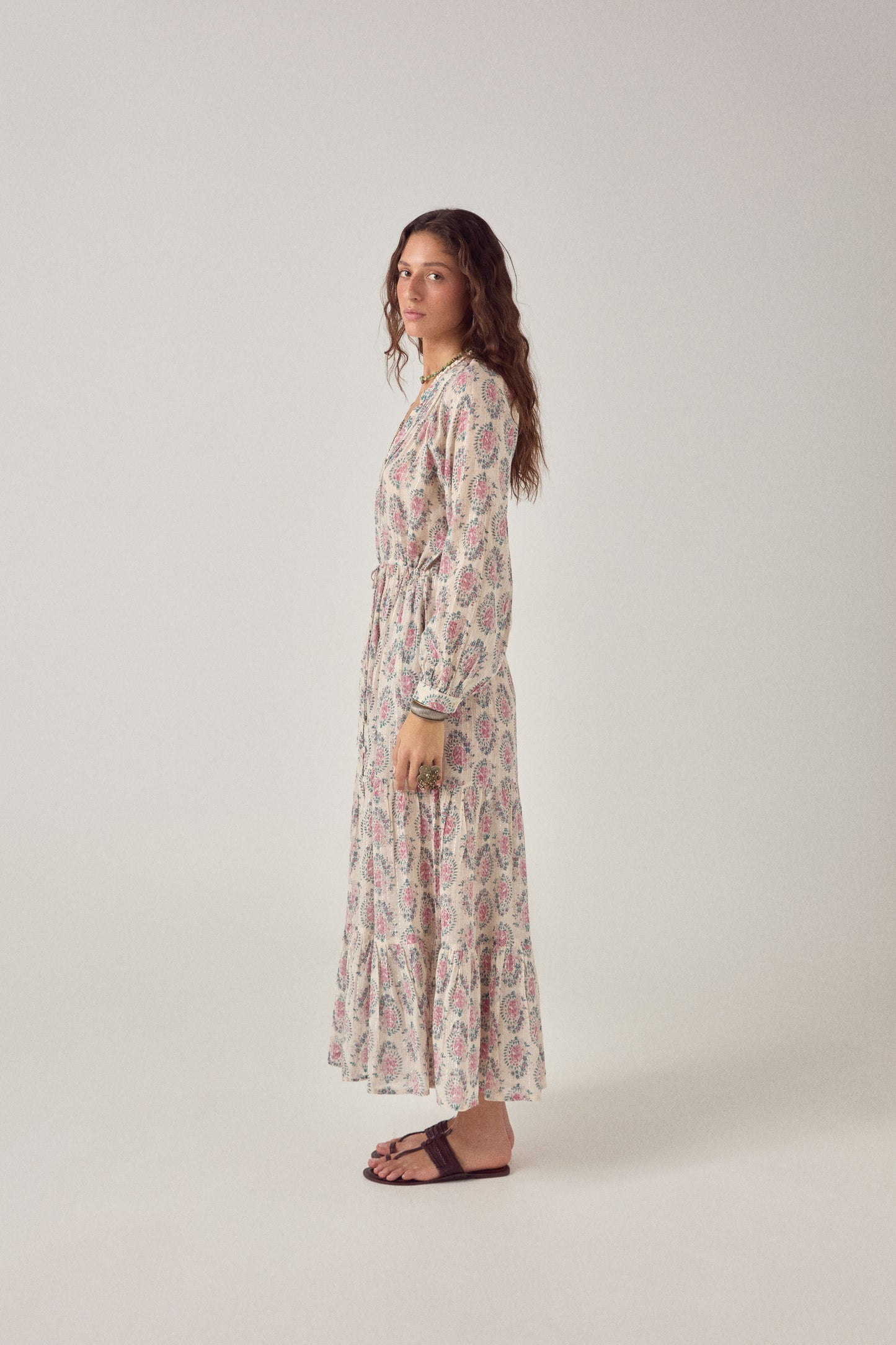 Maison Hotel Anne Dress Azalea Dusty side on