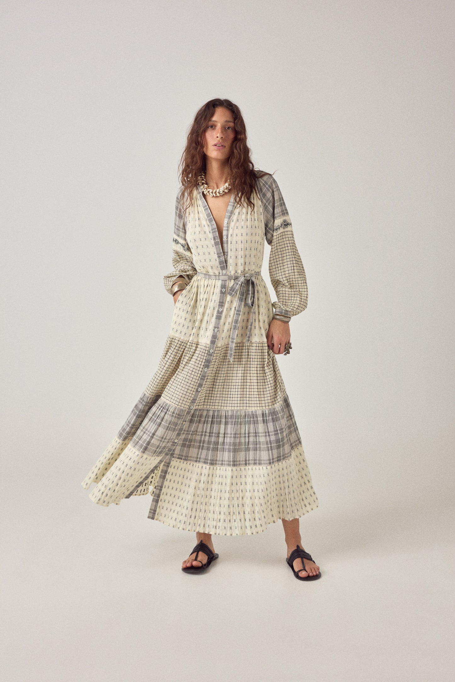 Maison Hotel Alba Dress Patchwork Notes image 1