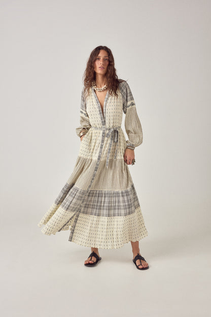 Maison Hotel Alba Dress Patchwork Notes image 1