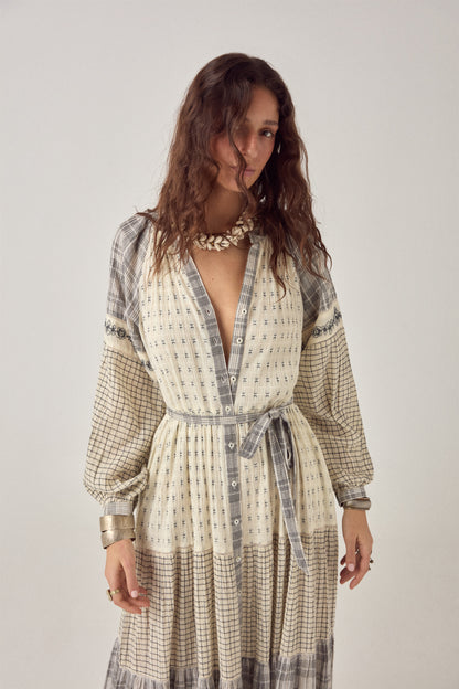 Maison Hotel Alba Dress Patchwork Notes image 2