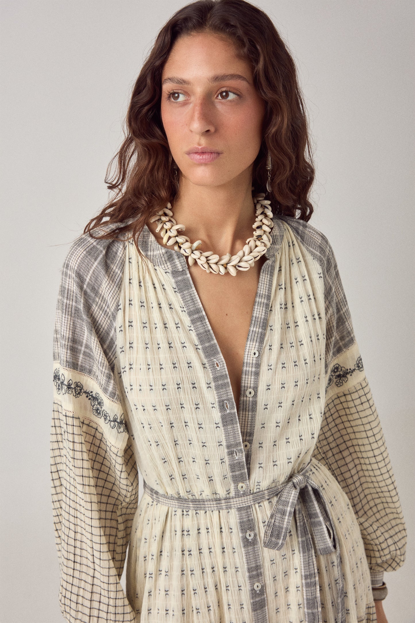Maison Hotel Alba Dress Patchwork Notes image 3