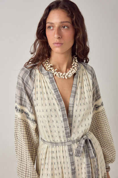 Maison Hotel Alba Dress Patchwork Notes image 3
