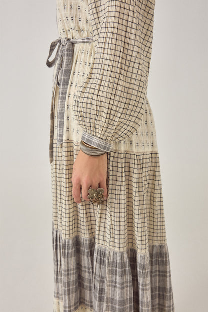 Maison Hotel Alba Dress Patchwork Notes close up 