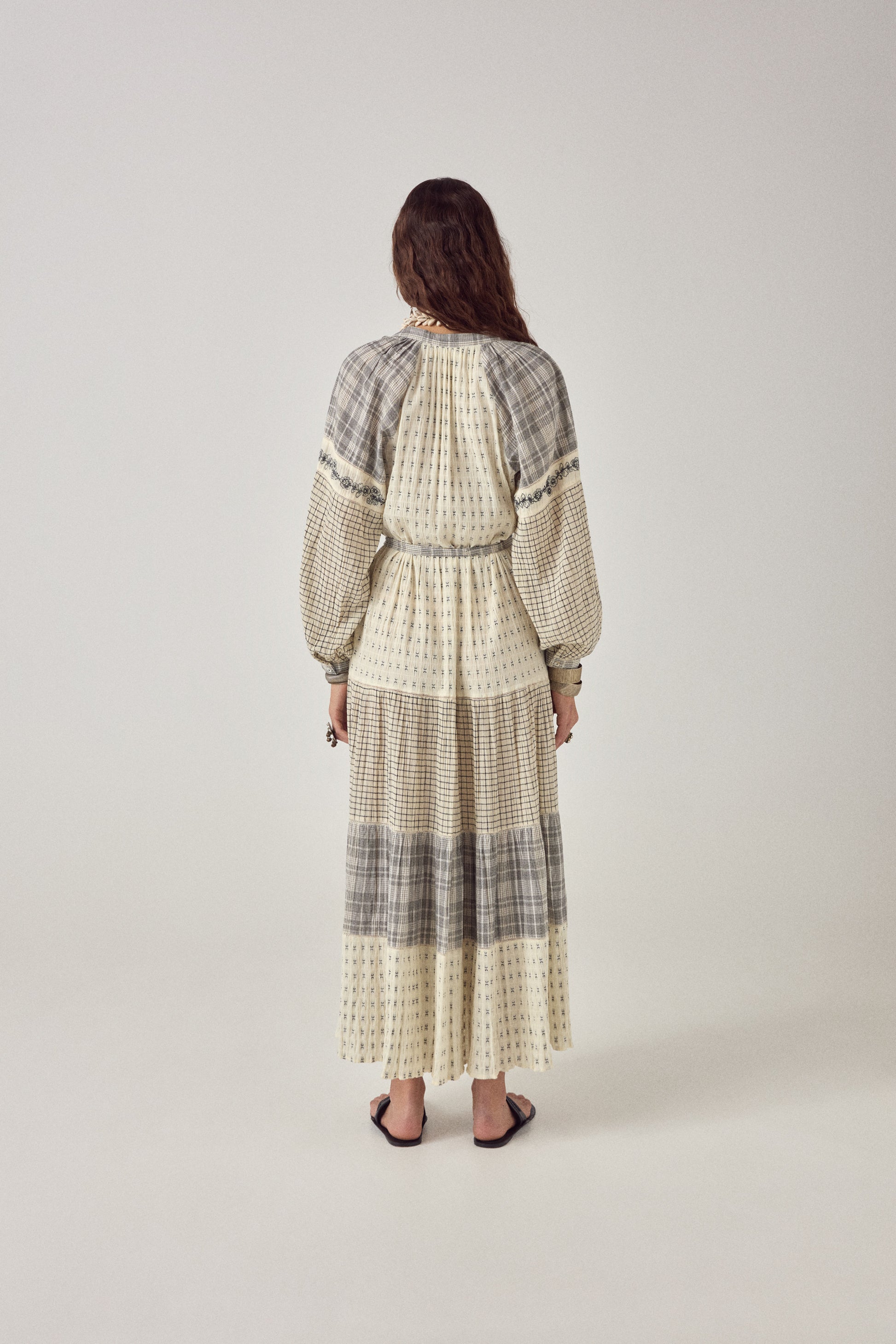 Maison Hotel Alba Dress Patchwork Notes back shot