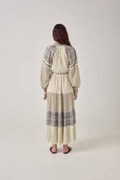 Maison Hotel Alba Dress Patchwork Notes back shot