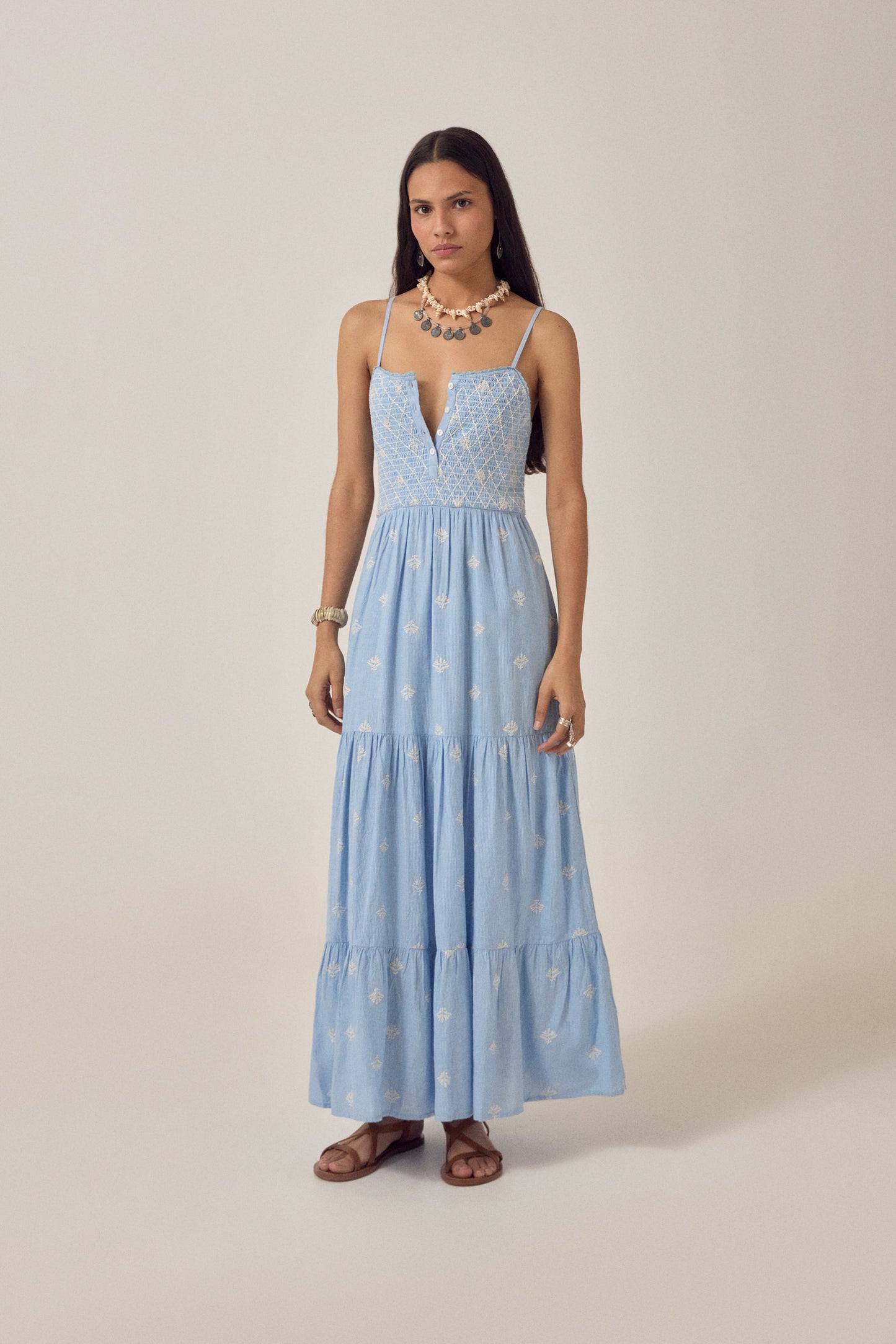 Maison Hotel Etta Dress sky blue model 1