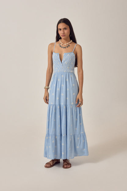Maison Hotel Etta Dress sky blue model 1