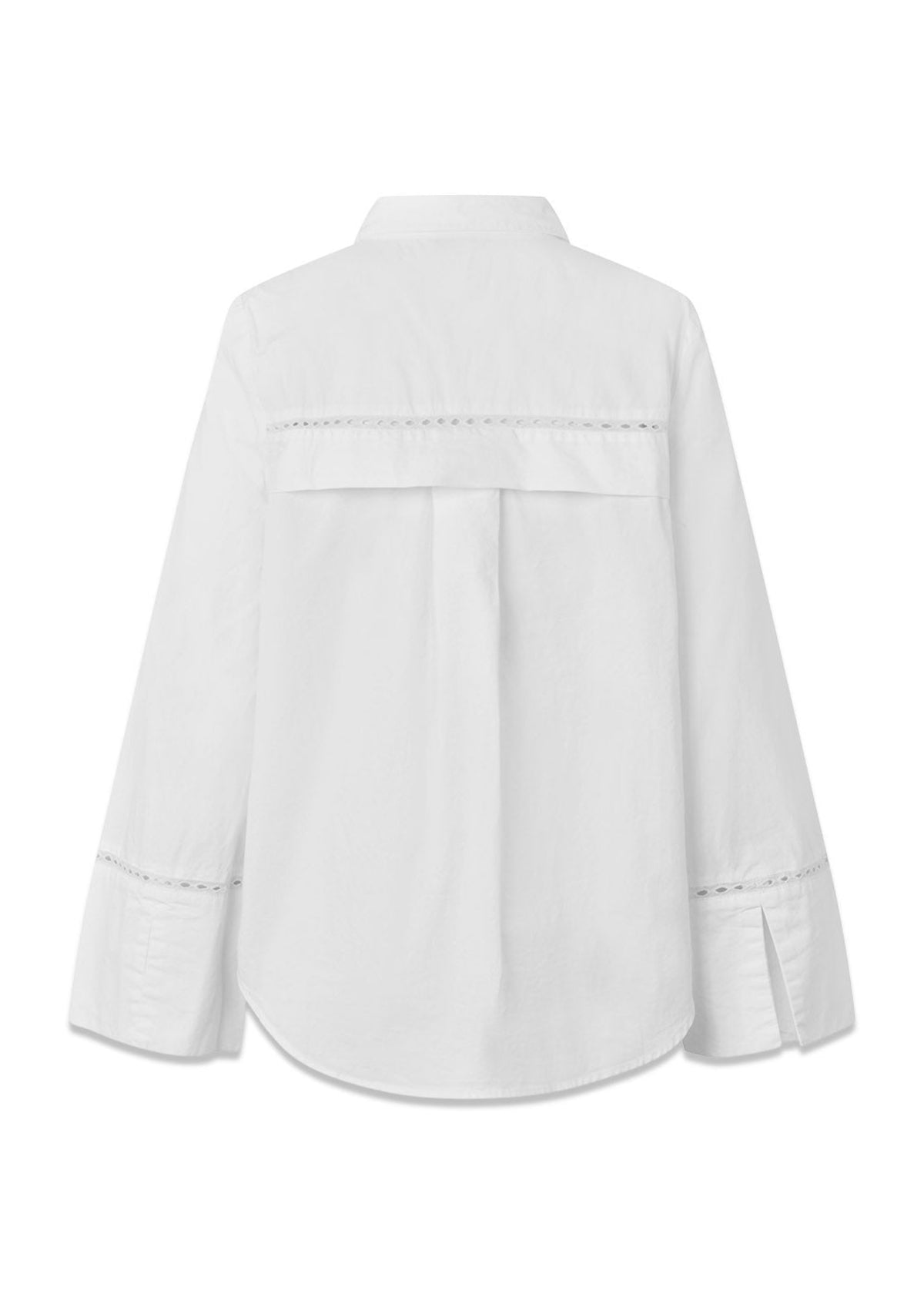 Modström Mallen md shirt in soft white flat lay back