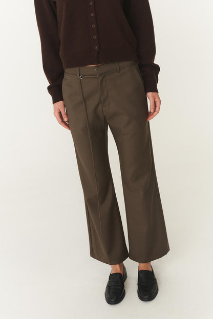 Rowie Marin wool suit pants in chestnut 