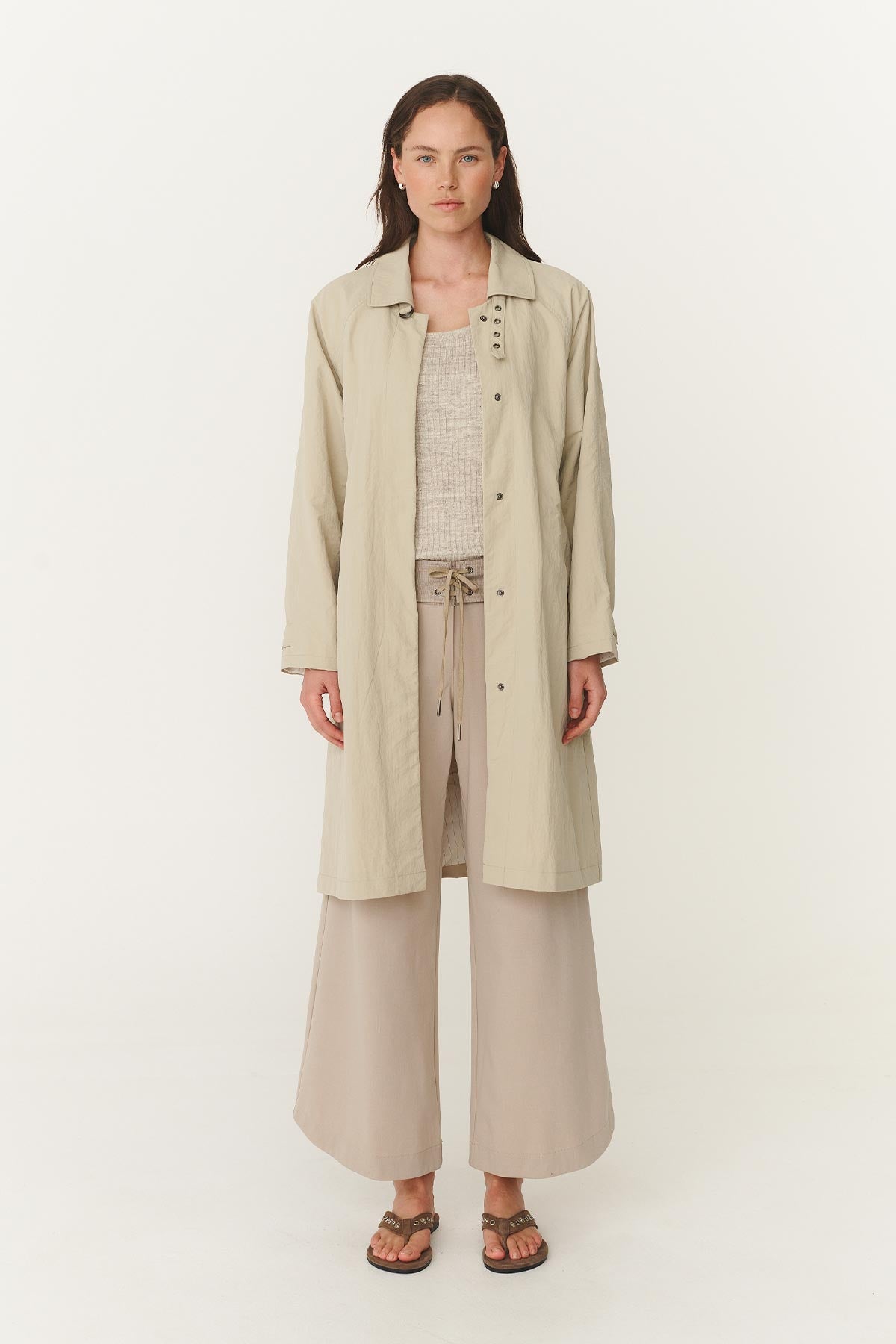 Rowie Marlow classic trench in stone 3