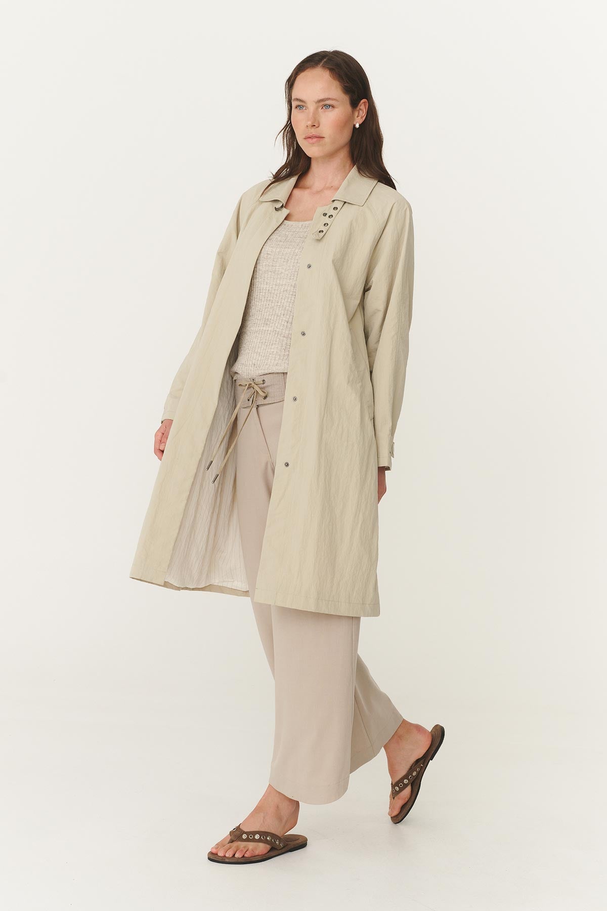Rowie Marlow classic trench in stone 