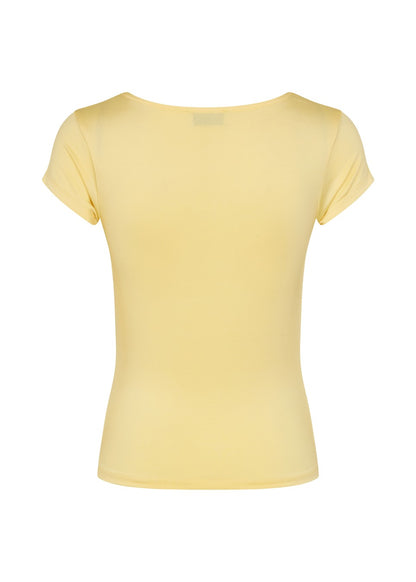 Modström Hima md drapey t-shirt in jojoba flat lay back shot