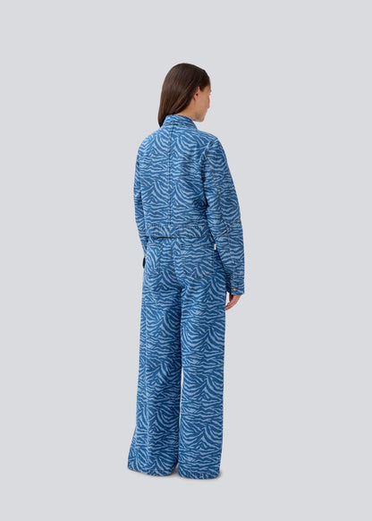 Modstrom Mase MD Jacket – Blue Zebra on model back shot 