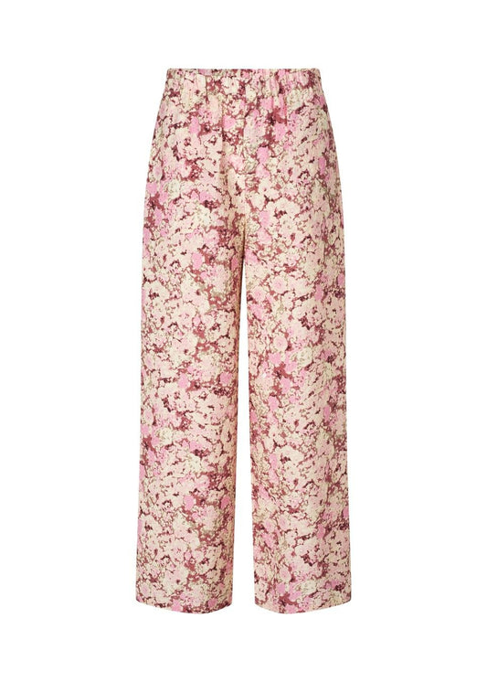 Modström Melia Print Pants in Pink Blossom print front lay 