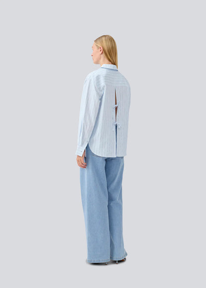 Mille Stripe Shirt – Light Blue & Navy Stripe