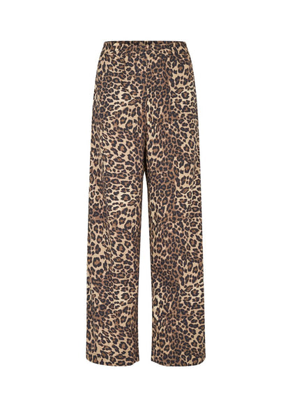 Modstrom Mood MD Leopard Print Pants flat lay front shot 